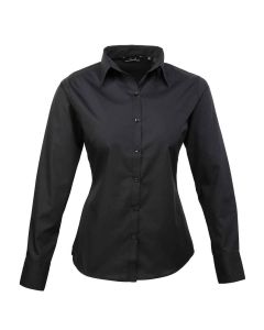 Premier Ladies Long Sleeve Poplin Blouse