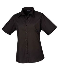 Premier Ladies Short Sleeve Poplin Blouse