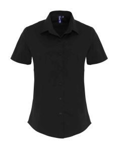 Premier Ladies Short Sleeve Stretch Fit Poplin Shirt