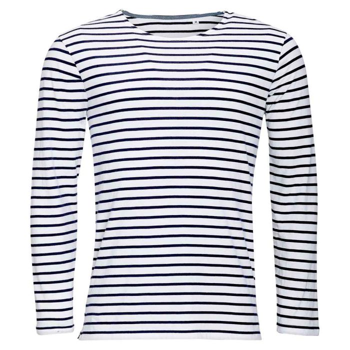 SOL'S Marine Long Sleeve Striped T-Shirt main product photo