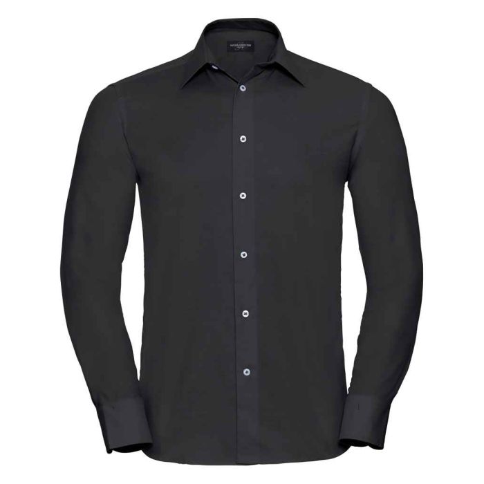 Russell Collection Long Sleeve Tailored Oxford Shirt main product photo