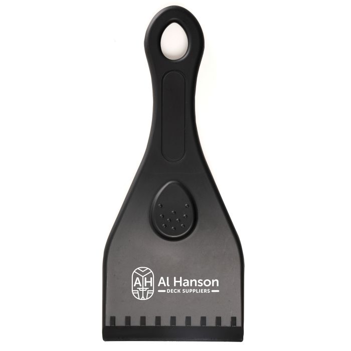 Made in Britain Recycled Ice Scraper-Black-Front-55 x 25 mm-1 main product photo
