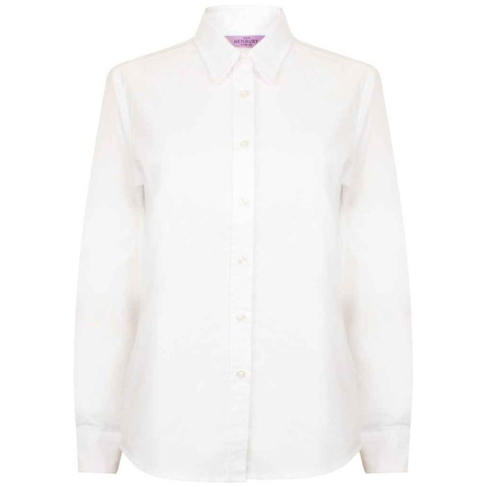 Henbury Ladies Long Sleeve Classic Oxford Shirt main product photo
