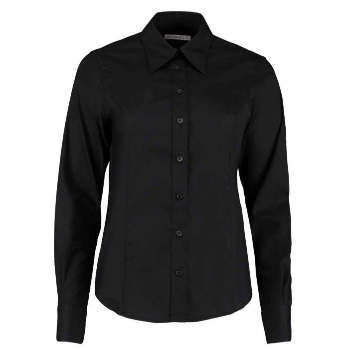 Kustom Kit Ladies Premium Long Sleeve Tailored Oxford Shirt main product photo