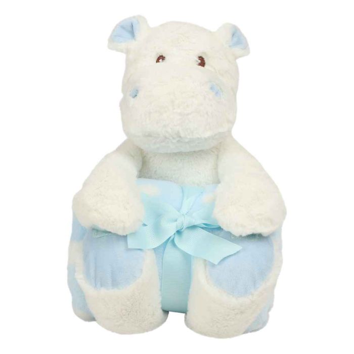 Mumbles Hippo with Printed Fleece Blanket main product photo