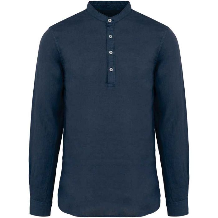 Native Spirit Washed Mao Collar Shirt main product photo