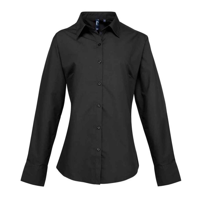 Premier Ladies Supreme Long Sleeve Poplin Shirt main product photo