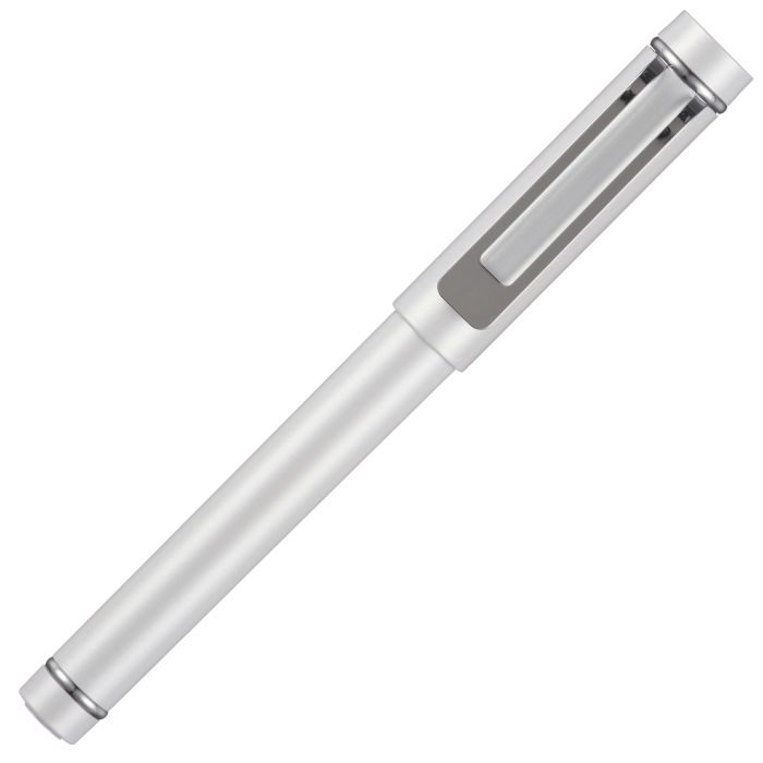 Serif Gel Roller-WHITE-Barrel-In-Line-with-Clip-45x20mm-1 main product photo