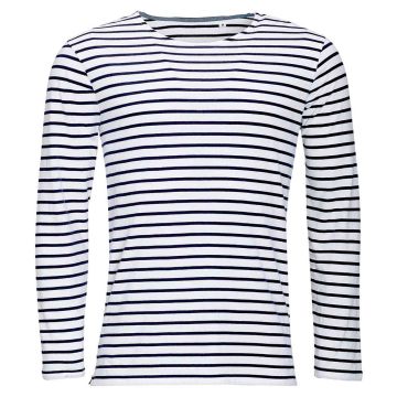SOL'S Marine Long Sleeve Striped T-Shirt