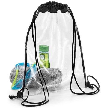 BagBase Clear Gymsac - Clear/Black - ONE