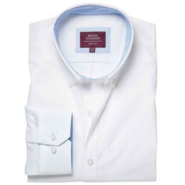 Brook Taverner Lawrence Long Sleeve Stretch Oxford Shirt