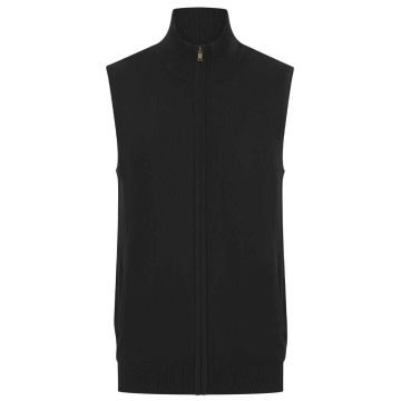 Henbury Sleeveless Zip Through Jumper