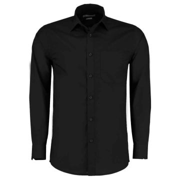 Kustom Kit Long Sleeve Tailored Poplin Shirt