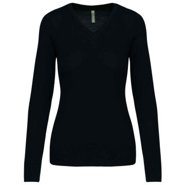 Kariban Ladies Cotton Acrylic V Neck Sweater