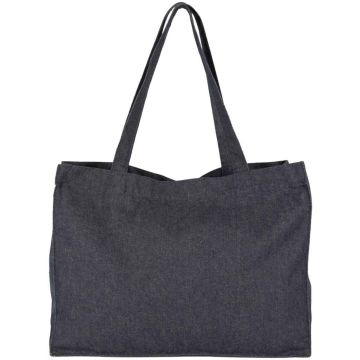 Kimood Large Recycled Cotton Denim Look Shopping Bag - Recycled Denim - ONE