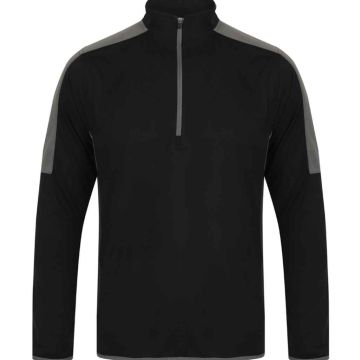 Finden + Hales Contrast Zip Neck Midlayer Top