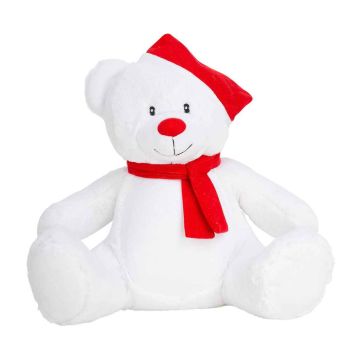 Mumbles Christmas Zippie Bear - White/Red - L
