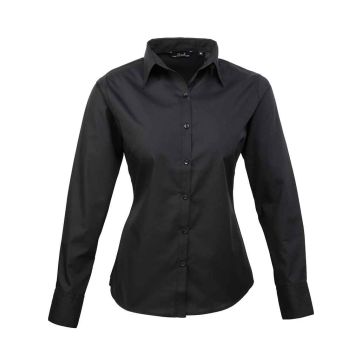 Premier Ladies Long Sleeve Poplin Blouse