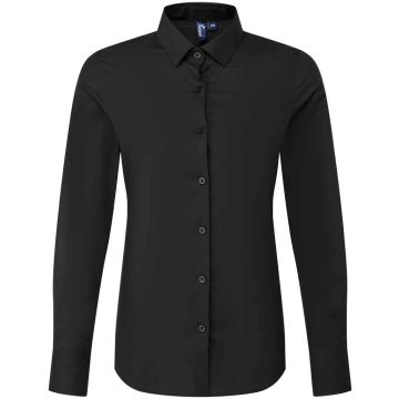 Premier Ladies Recyclight® Long Sleeve Poplin Shirt