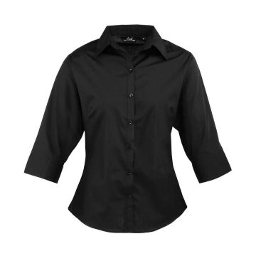 Premier Ladies 3/4 Sleeve Poplin Blouse