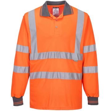 Portwest Hi-Vis Long Sleeve Polo Shirt
