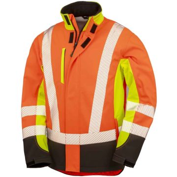 Result Recycled Three Layer Printable 3-Tone Safety Soft Shell Jacket