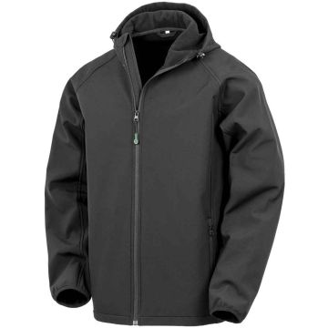 Result Genuine Recycled Three Layer Printable Hooded Soft Shell Jacket