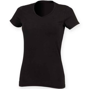 SF Clothing Ladies Feel Good Stretch V Neck T-Shirt