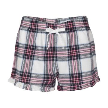 SF Clothing Ladies Tartan Frill Lounge Shorts