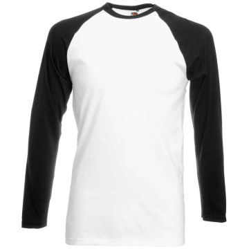 Fruit of the Loom Contrast Long Sleeve Baseball T-Shirt