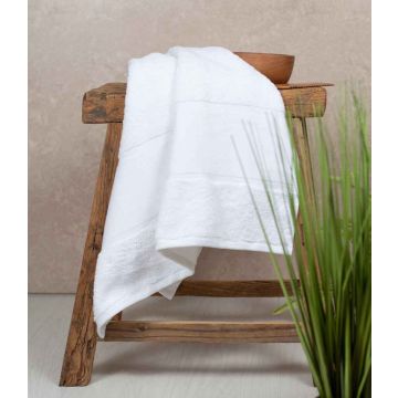 Towel City Organic Printable Border Guest Towel - White - ONE