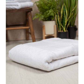 Towel City Organic Printable Border Bath Sheet - White - ONE