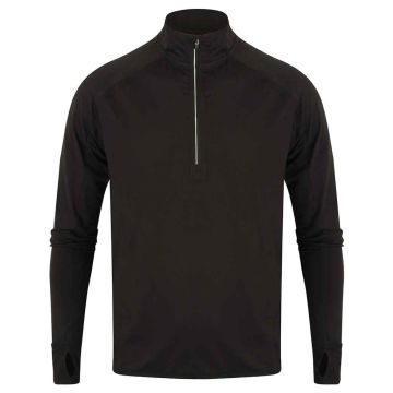 Tombo Long Sleeve Zip Neck Performance Top