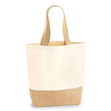 Westford Mill Jute Base Canvas Shopper - Natural - ONE