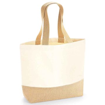 Westford Mill Jute Base Canvas Tote Bag - Natural - ONE