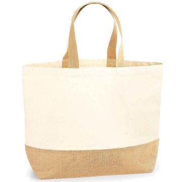 Westford Mill Jute Base Canvas Tote XL Bag - Natural - ONE