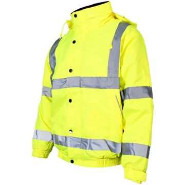 Warrior Hi-Vis Fleece Lined Bomber Jacket