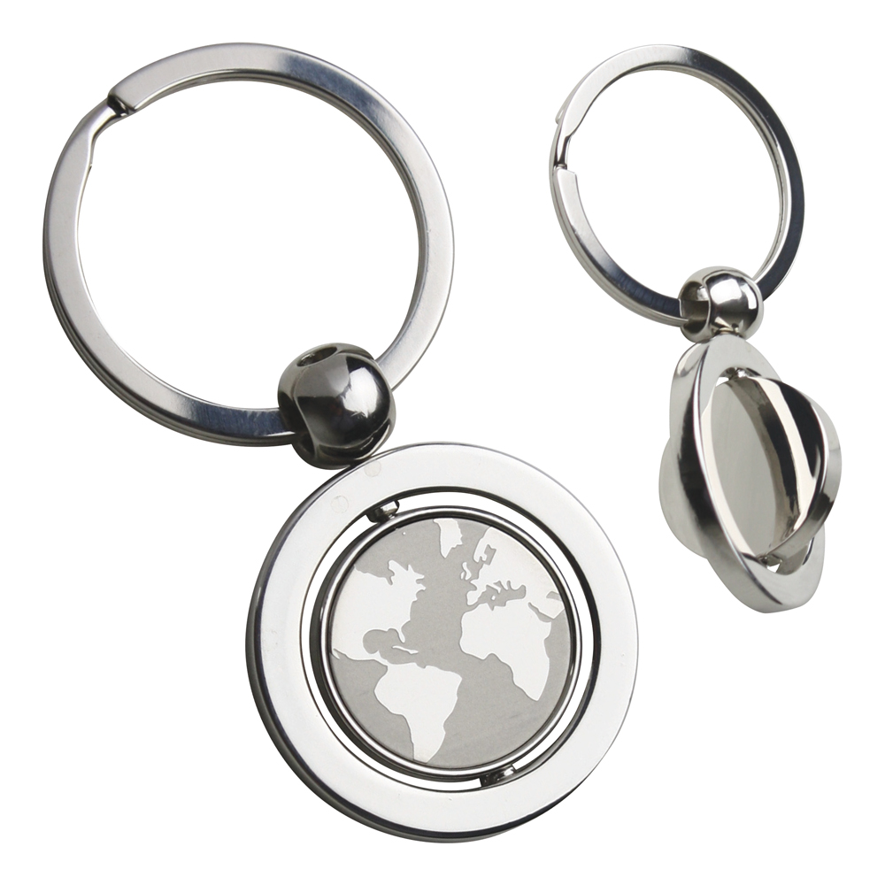 Swivel Globe Key Ring